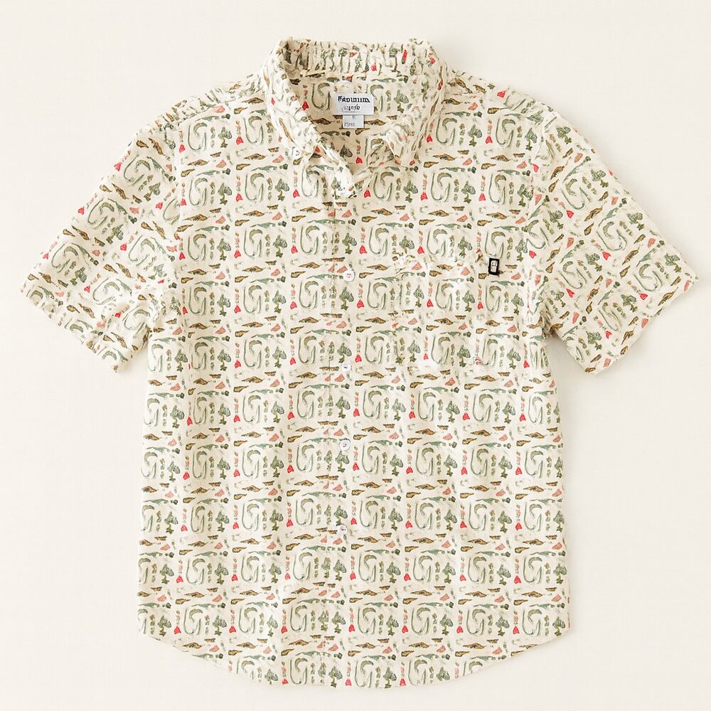 Y2K coastal fisherman aesthetic button down